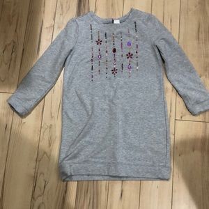 Sweatshirt tunic with bead & sequin details